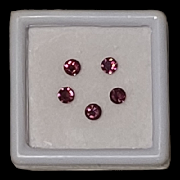 *Sold* NEW Orissa Rhodolite Garnet Round Loose Gemstones 2.19 Carats - Picture 4 of 6